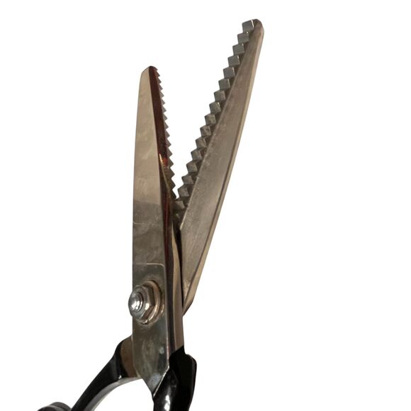 Heavy Solingen 9.5" Pinking Zig Zag Shears Scissors #2138 Made in Germany - Picture 7 of 16